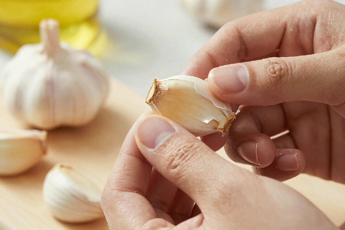 Sbucciare l'aglio diventa un gioco da ragazzi: il trucco che tutti stanno copiando in cucina